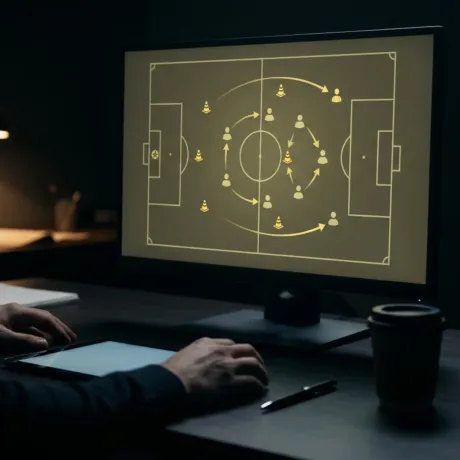 Centro de operaciones del Club SIA con pizarra táctica digital para análisis de fútbol